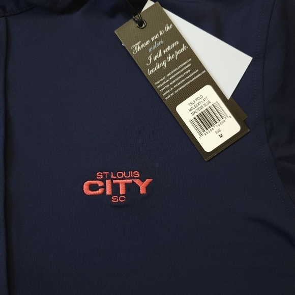 Greyson Mens Tala Polo Size M Blue ST Louis City SC NEW Mls - Picture 2 of 8